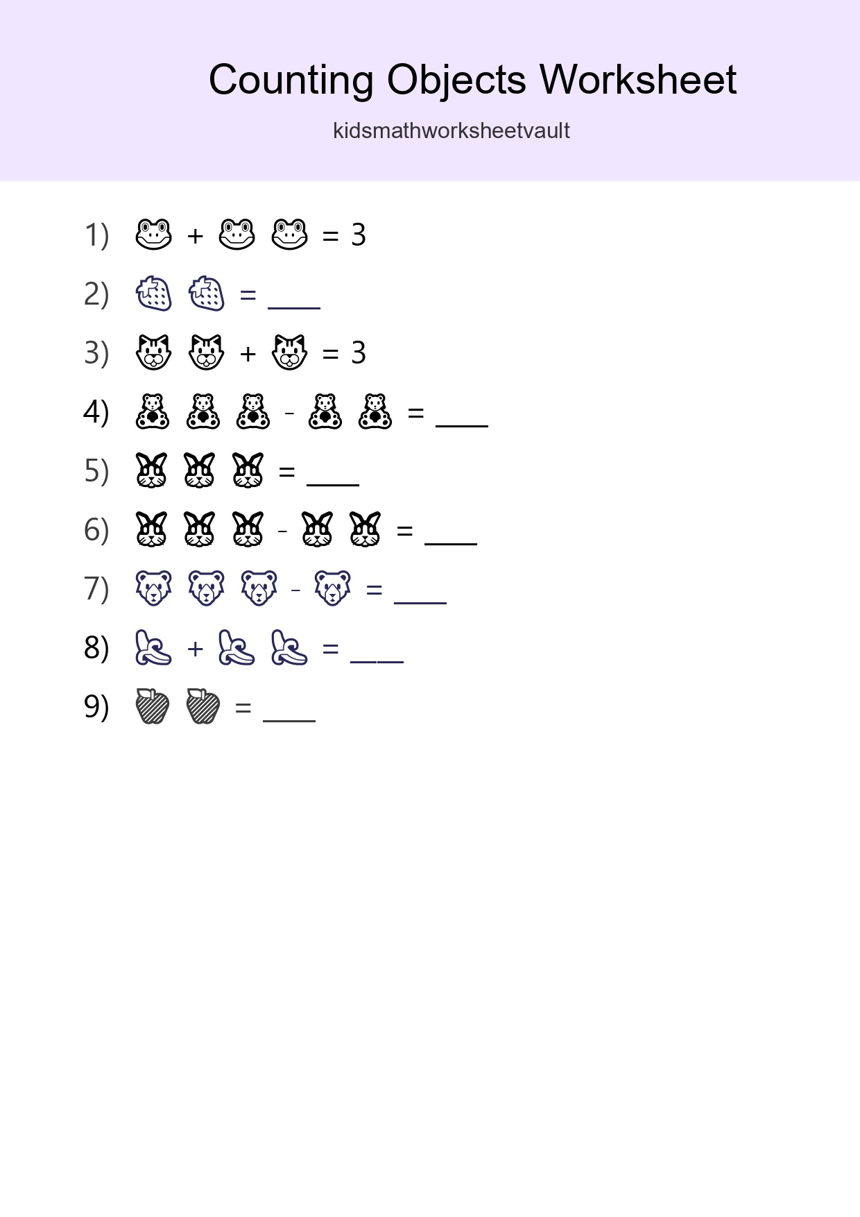 Learn Counting With Pictures Worksheet (Pre-K) - Part 47