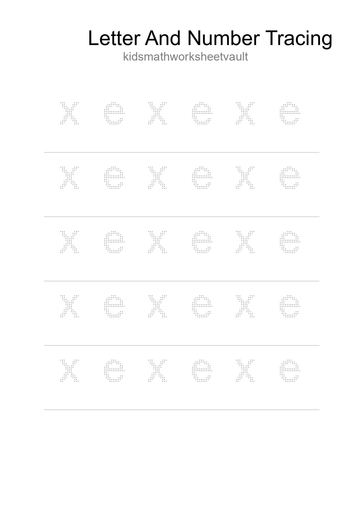 Printable Tracing Worksheet For Kids - Part 142