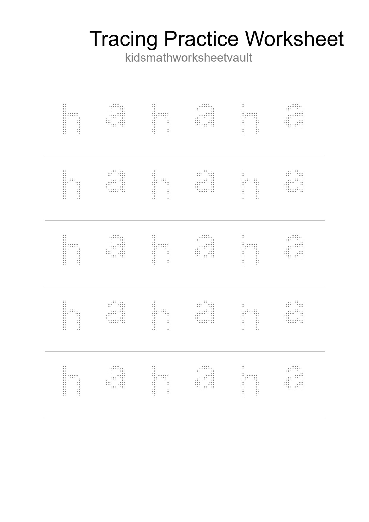 Printable Tracing Worksheet For Kids - Part 153