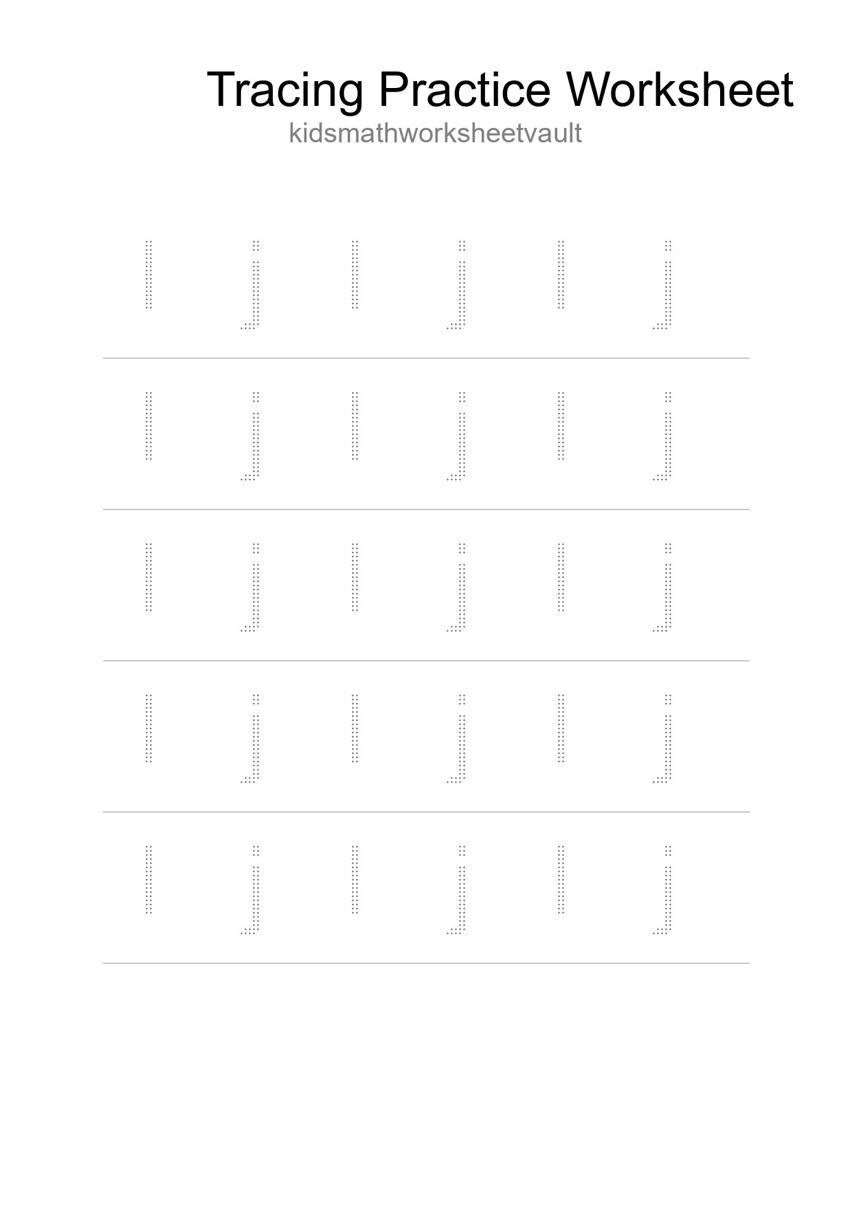 Printable Tracing Worksheet For Kids - Part 175