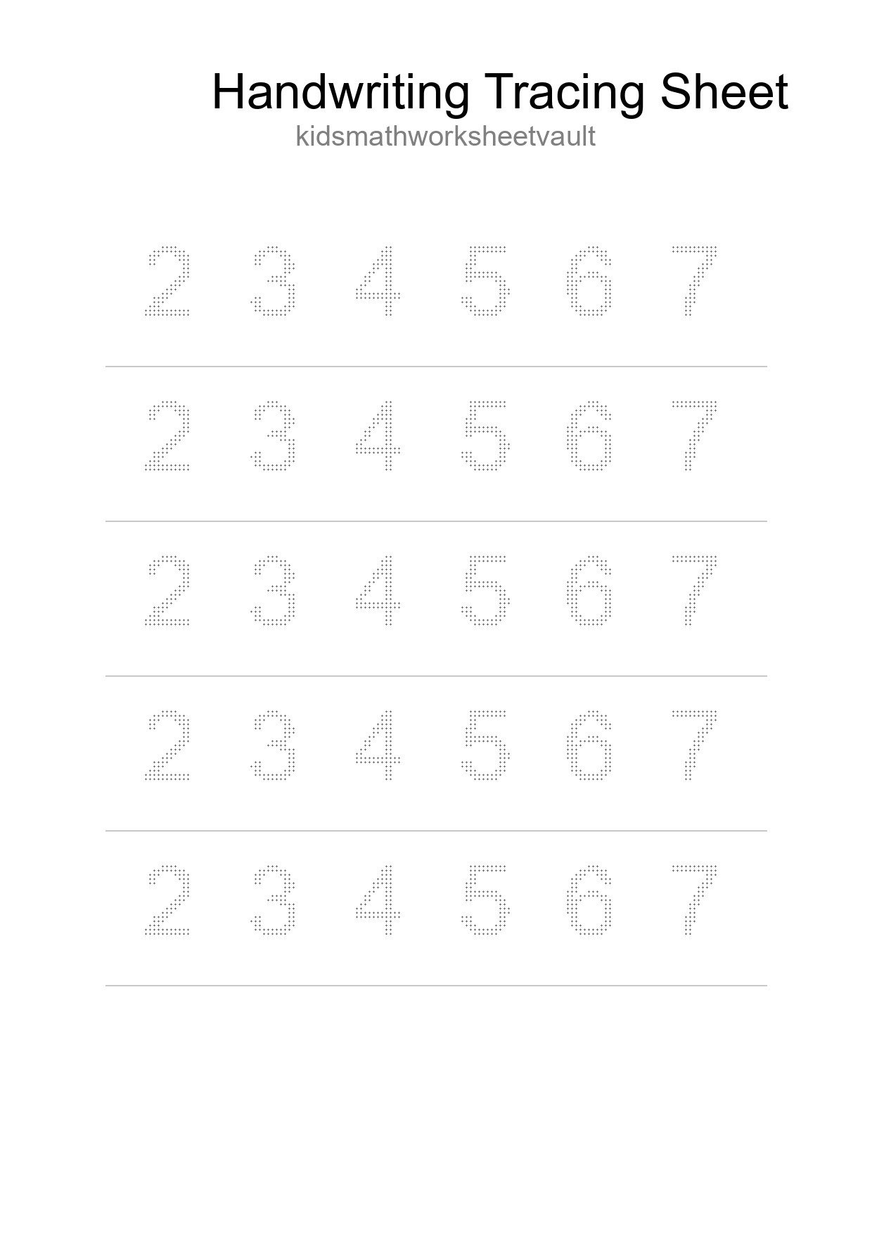 Printable Tracing Worksheet For Kids - Part 197