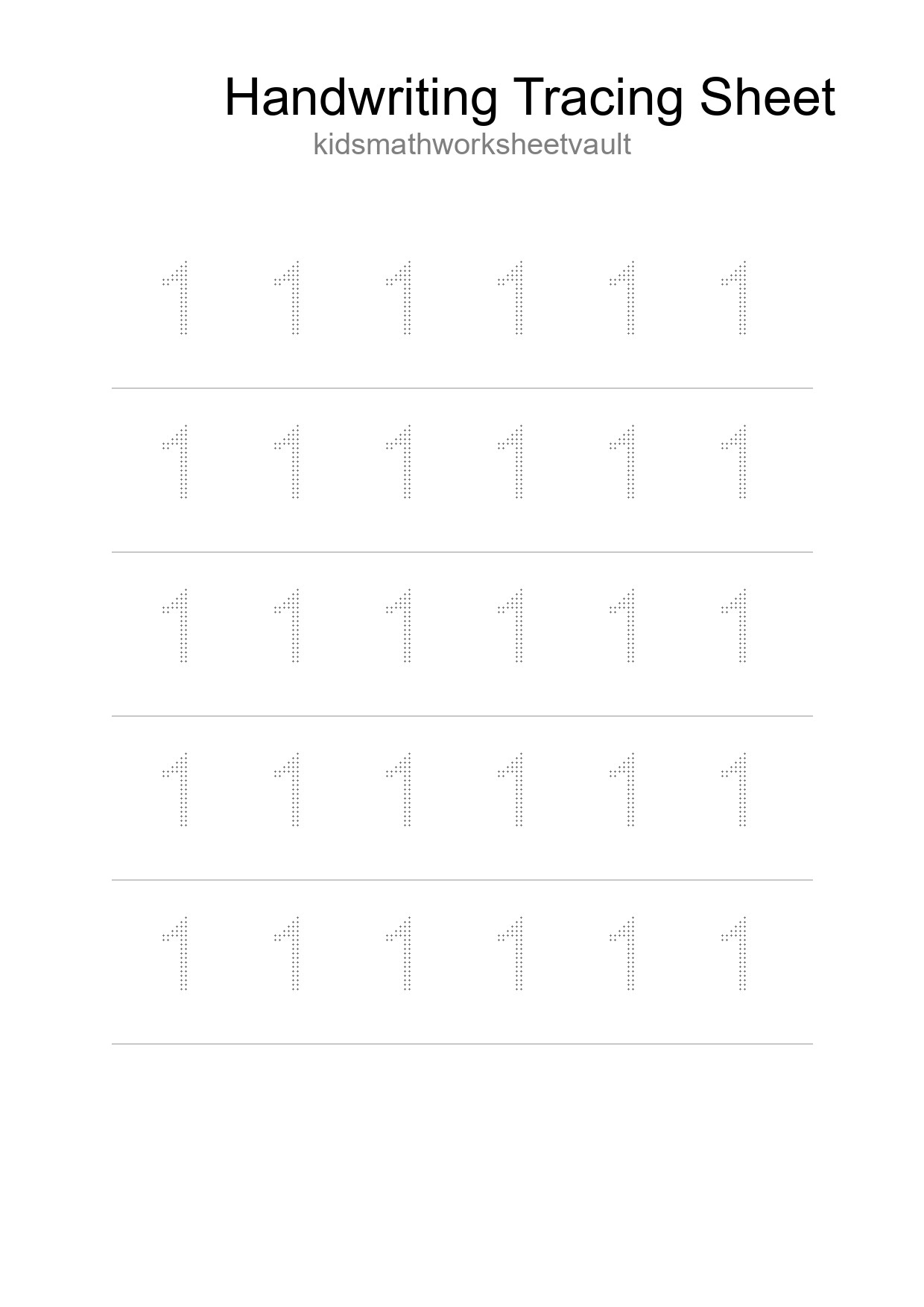 Printable Tracing Worksheet For Kids - Part 219