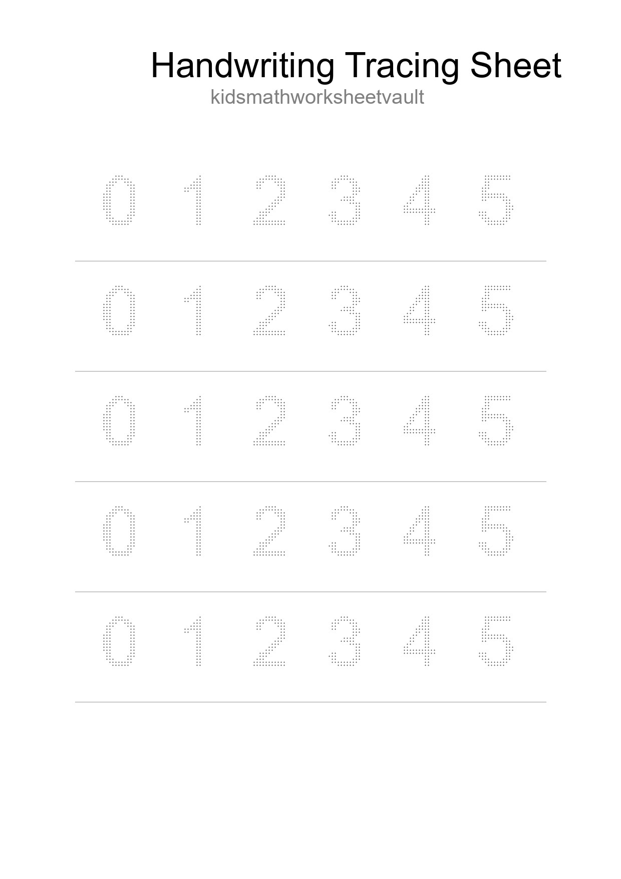 Printable Tracing Worksheet For Kids - Part 274