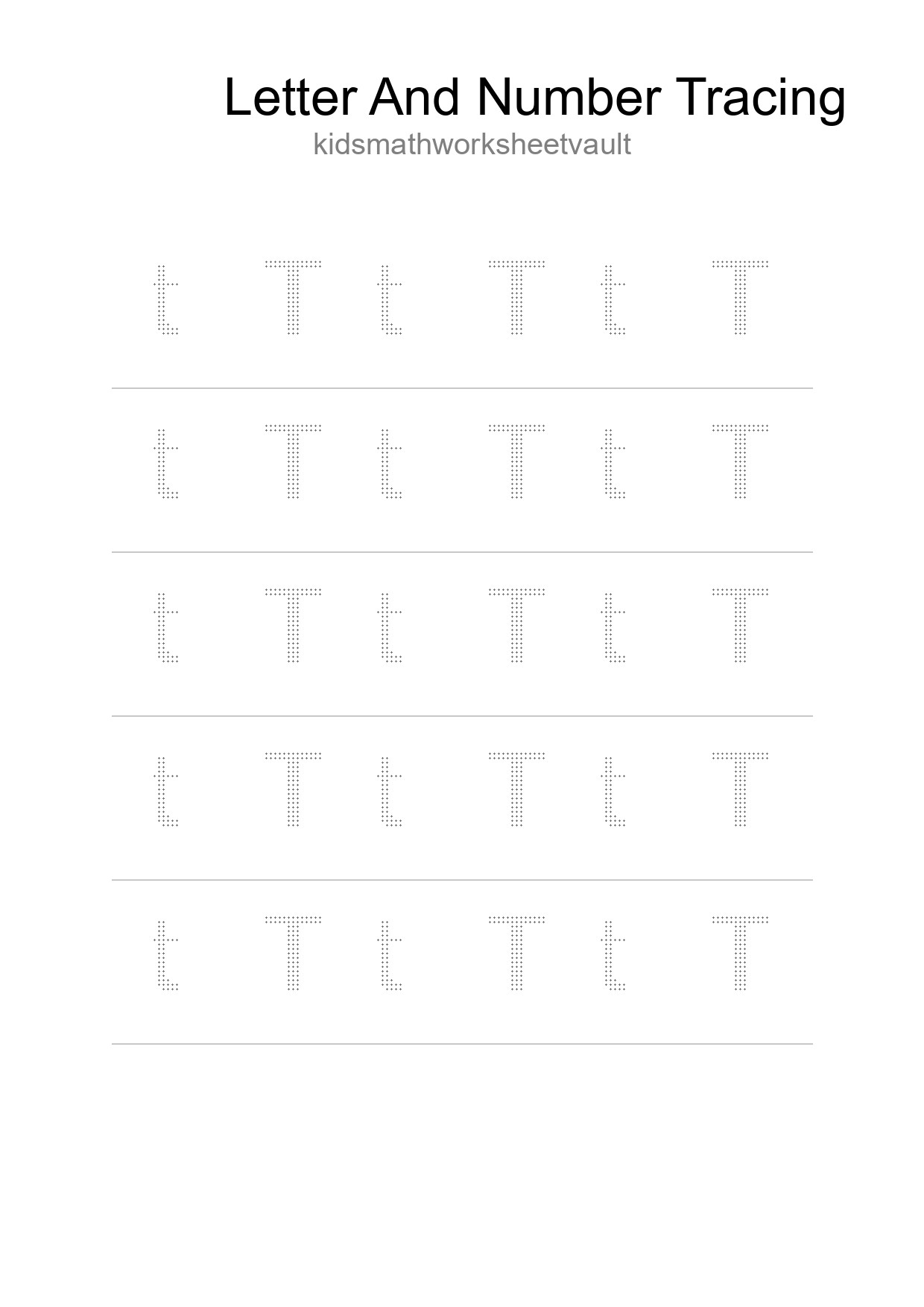 Printable Tracing Worksheet For Kids - Part 32