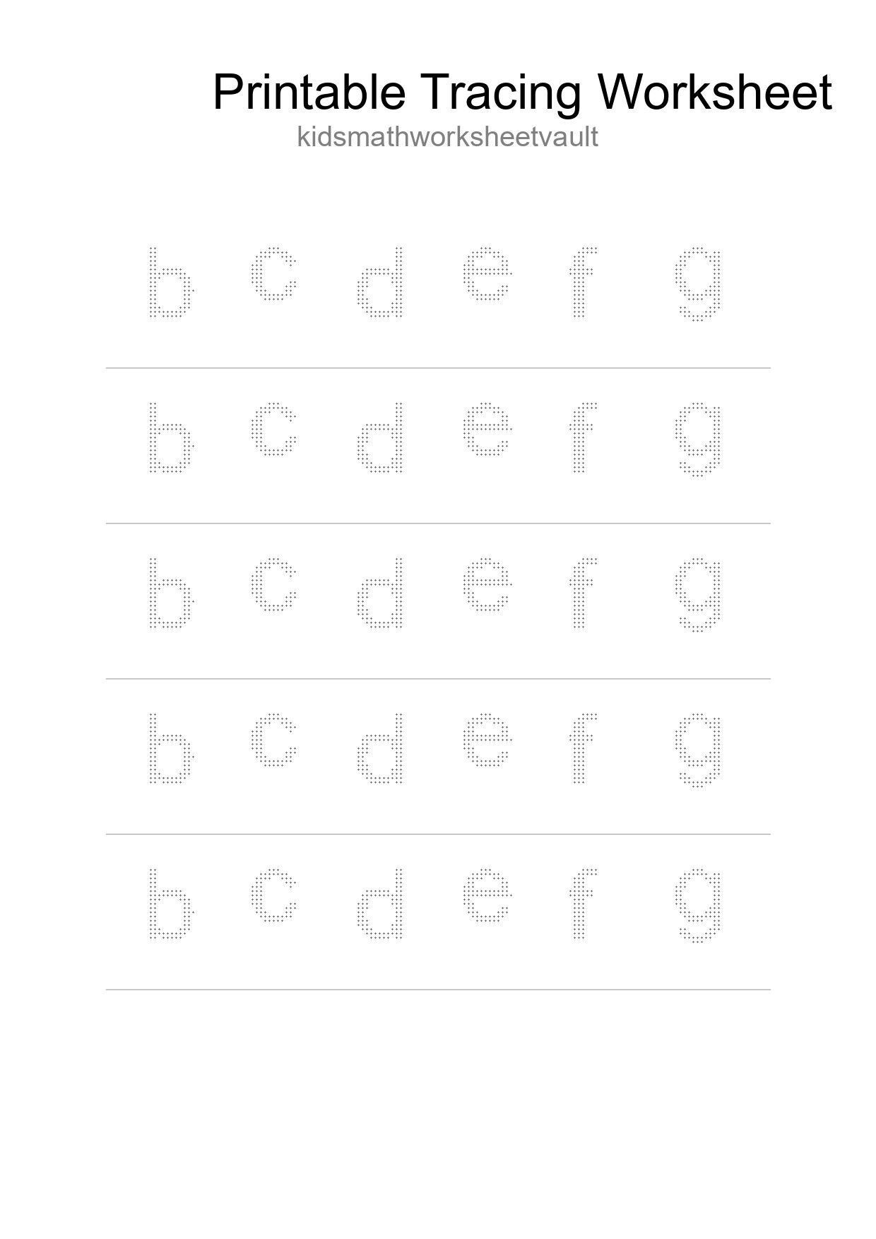 Printable Tracing Worksheet For Kids - Part 87